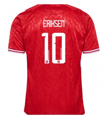 Dinamarca Christian Eriksen #10 Primera Equipación Eurocopa 2024 Manga Corta